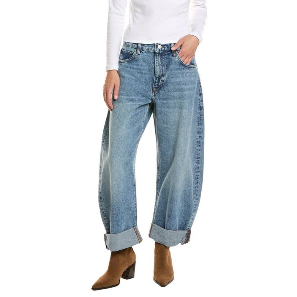 Frame Denim Womens Frame The Bubble Tundra Barrel Leg Jean